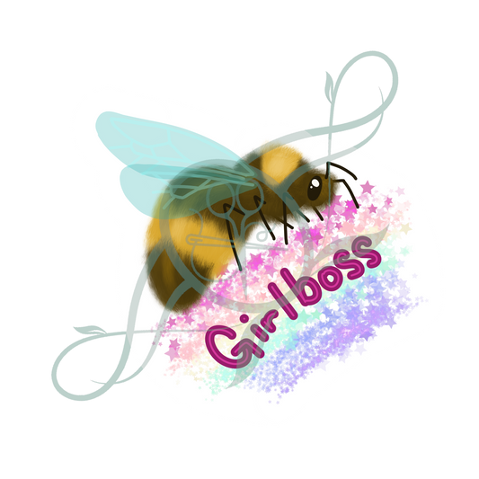 Girlboss Bee Sticker